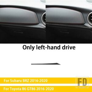 トヨタ スバル BRZ 86 GT86 2017 2018 2019 カーボンカーアクセサリー副パイロット計器パネルトリムステッカー - Black Carbon