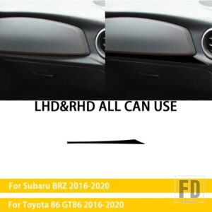 トヨタ スバル BRZ 86 GT86 2017 2018 2019 カーボンカーアクセサリー副パイロット計器パネルトリムステッカー - Black plastic