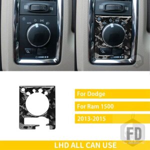 ダッジラム 1500 2013 2014 2015 アクセサリーカーボン車内薄ダーク光制御トリムステッカー装飾 - Forged Carbon