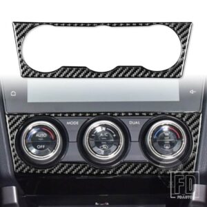 スバル フォレスター 2013-18 アクセサリーカーボンインテリア空調パネルトリムステッカー - BLACK B