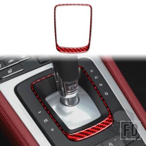 ポルシェ ボクスターケイマン 718 982 2016-2022 ギアボックスフレームトリムステッカーカーボンインテリアカーアクセサリー - Red
