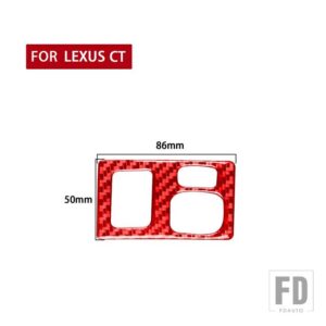 レクサス CT 200H 2011-17 アクセサリーカーボンインテリア計器調整トリムステッカー - Red LHD