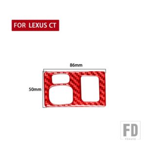 レクサス CT 200H 2011-17 アクセサリーカーボンインテリア計器調整トリムステッカー - Red RHD