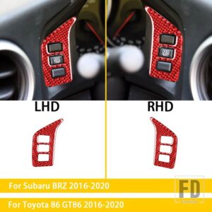 トヨタ スバル BRZ 86 GT86 2017 2018 2019 カーボンカーアクセサリーダッシュボードランニング距離スイッチパネルトリムステッカー