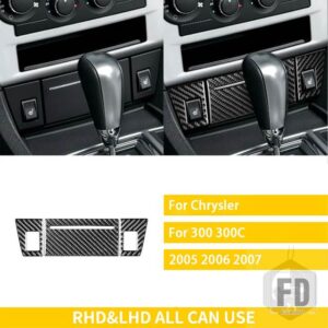 クライスラー 300 300C 2005 2006 2007 アクセサリーカーボン車内灰皿加熱トリムステッカー装飾 - Ashtray Heated