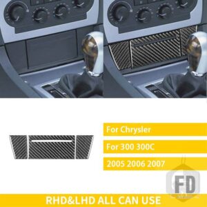 クライスラー 300 300C 2005 2006 2007 アクセサリーカーボン車内灰皿加熱トリムステッカー装飾 - Ashtray NO Heated