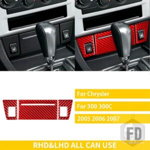 クライスラー 300 300C 2005 2006 2007 アクセサリーカーボン車内灰皿加熱トリムステッカー装飾 - Ashtray Heated3