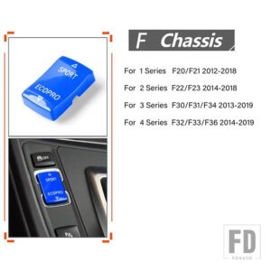 BMW 1/2/3/4シリーズ F20 F21 F22 F23 F30 F31 F34 F35 F32 2012-2019 車レーダーセンサーキー ESP 滑り止めスイッチスポーツボタン - Sports blue