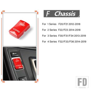 BMW 1/2/3/4シリーズ F20 F21 F22 F23 F30 F31 F34 F35 F32 2012-2019 車レーダーセンサーキー ESP 滑り止めスイッチスポーツボタン - Sports red