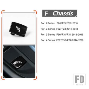 BMW 1/2/3/4シリーズ F20 F21 F22 F23 F30 F31 F34 F35 F32 2012-2019 車レーダーセンサーキー ESP 滑り止めスイッチスポーツボタン - Radar Button black