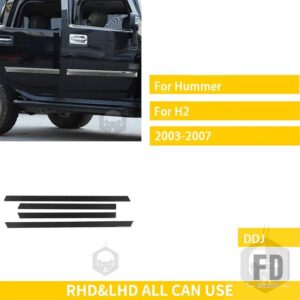 ハマー H2 37803 アクセサリーカーボン車外装外側ドアパネルトリムステッカー赤黒 - Black