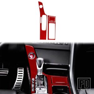 ホンダ SPIRIOR 2015 2016 2017 アクセサリーカーボンインテリアギアシフトパネルトリムステッカー装飾 - 7 Red LHD