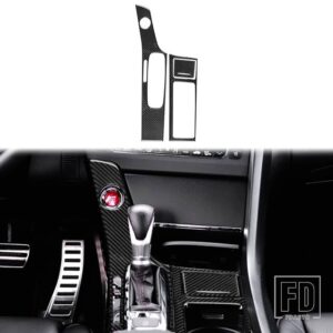 ホンダ SPIRIOR 2015 2016 2017 アクセサリーカーボンインテリアギアシフトパネルトリムステッカー装飾 - 7 Black LHD
