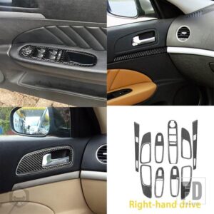 アルファロメオ 159 38292 アクセサリーカーボンインテリアドアパネルトリムステッ - Door set RHD BLACK
