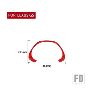 レクサス GS 39022 アクセサリーカーボンインテリアスピードメーターサラウンドステッカー装飾 - Red