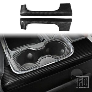 リアルハードカーボンダッジラム 1500 2013-2018 アクセサリーカーボンセンターギアシフトサイドトリム装飾 - Glossy Carbon Fiber