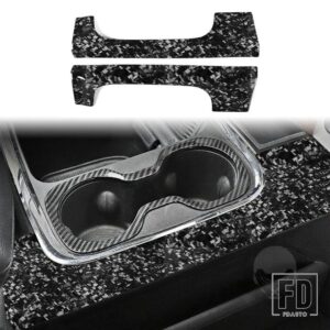 リアルハードカーボンダッジラム 1500 2013-2018 アクセサリーカーボンセンターギアシフトサイドトリム装飾 - Matte Carbon Fiber