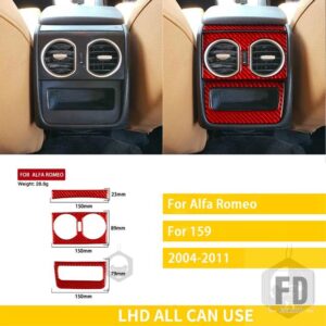 アルファロメオ 159 38292 アクセサリーカーボンカーインテリアリアエアアウトレットパネルステッカー - Rear air outlet L