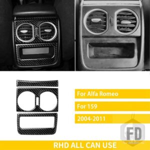 アルファロメオ 159 38292 アクセサリーカーボンカーインテリアリアエアアウトレットパネルステッカー - Rear air outlet R