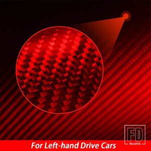 ダッジチャレンジャー 2015-2022 カーボンリアサイドパネル装飾カバー車内装飾アクセサリーステッカー - Red Carbon Fiber