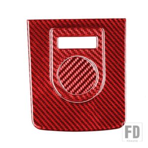 ジャガー F-PACE 2016-20 アクセサリーカーボンギアボックスシフトシフターサラウンド挿入ボタントリムステッカー - SET red