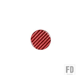 ジャガー F-PACE 2016-20 アクセサリーカーボンギアボックスシフトシフターサラウンド挿入ボタントリムステッカー - C RED