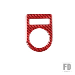ジャガー F-PACE 2016-20 アクセサリーカーボンギアボックスシフトシフターサラウンド挿入ボタントリムステッカー - B red