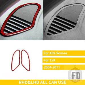 アルファロメオ 159 38292 アクセサリーカーボンインテリアサイドエアアウトレットステッカー - Red