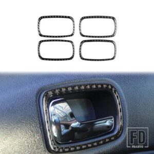 シボレー コバルト 38626 アクセサリーカーボン車内ドアインナーハンドルフレームトリムステッカー - 16 LHD-RHD