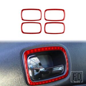 シボレー コバルト 38626 アクセサリーカーボン車内ドアインナーハンドルフレームトリムステッカー - 16 LHD-RHD2