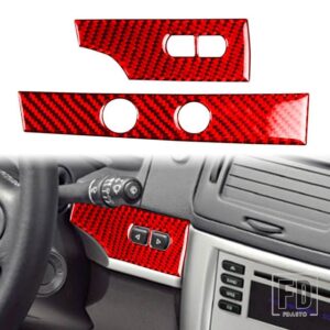 シボレー コバルト 2005-2010 アクセサリーカーボンインテリアステアリングホイール側計器パネルトリムステッカー - 12 LHD