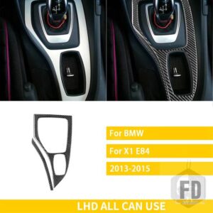 BMW X1 E84 2013 2014 2015 アクセサリーカーボンインテリアギアサラウンドトリムステッカー装飾スタイリング - Black Carbon LHD