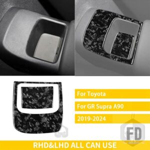 トヨタ GR スープラ A90 MK5 2019-24 カーアクセサリーカーボンインテリアリア収納フレームトリムステッカー - Forged Carbon
