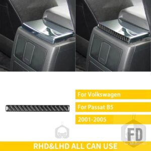 VW パサート B5 2001-2005 アクセサリーカーボンインテリアアームレストボックスリア装飾ストリップトリムステッカー - Rear of armrest box