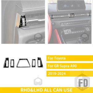 トヨタ GR スープラ A90 A91 MK5 2019-2024 アクセサリーカーボンインテリアセンターエアアウトレットトリムステッカー - Forged Carbon