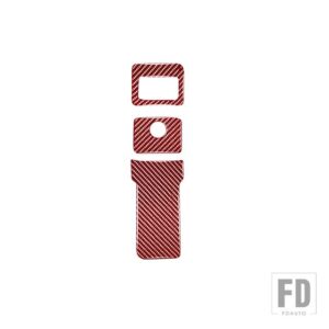 ジャガー F-PACE 2016-20 アクセサリーカーボン電子ハンドブレーキパーキングボタントリムステッカー - Red