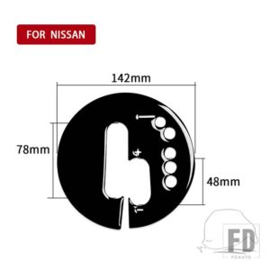 日産 370Z Z34 2009-UP アクセサリーピアノブラックプラスチックインテリアマニュアルトランスミッションパネルトリムステッカー装飾 - RHD
