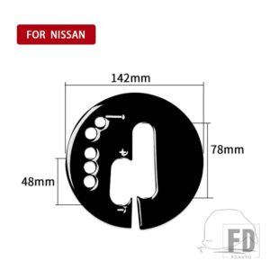 日産 370Z Z34 2009-UP アクセサリーピアノブラックプラスチックインテリアマニュアルトランスミッションパネルトリムステッカー装飾 - LHD