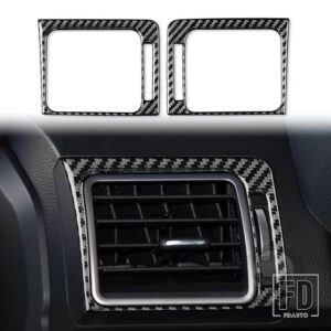 スバル フォレスター 2013-18 アクセサリーカーボンインテリア計器エアアウトレットトリムステッカー - Black