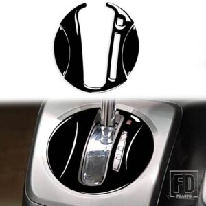 ホンダ シビック 8 世代 2006-2011 カーアクセサリーピアノブラックプラスチックインテリア自動ギアパネルトリムステッカー - Black - RHD