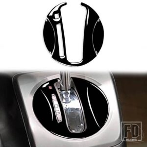 ホンダ シビック 8 世代 2006-2011 カーアクセサリーピアノブラックプラスチックインテリア自動ギアパネルトリムステッカー - Black LHD