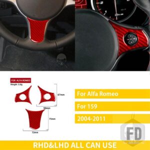 アルファロメオ 159 38292 アクセサリーカーボンカーインテリアステアリングホイールパネルステッカー - Steer wheel Set