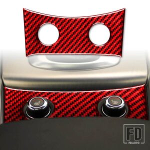 インフィニティ G35 2007-2008 G37 2008-2013 アクセサリーカーボン自動車インテリア中央制御パネルカバートリムステッカーセット - Red B