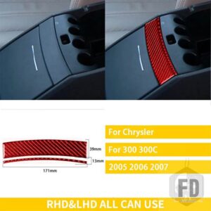 クライスラー 300 300C 2005 2006 2007 カーアクセサリーインテリアカーボン中央アームレストステッカー - Central armrest A2