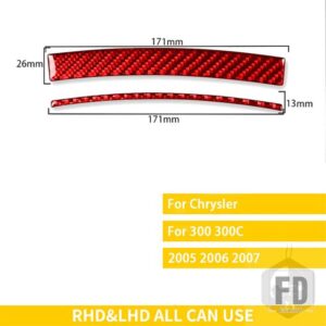 クライスラー 300 300C 2005 2006 2007 カーアクセサリーインテリアカーボン中央アームレストステッカー - Central armrest B3