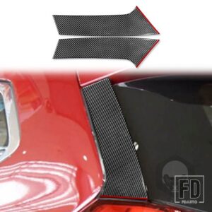 日産 エクストレイルローグ T32 2013-2021 アクセサリーカーボンインテリアリアガラスサイドウィンドウトリムステッカー装飾 - Black And Red