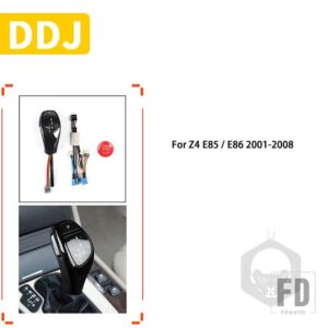 BMW Z4 E85 E86 37104 アクセサリー車内 LED ギアシフトノブシフターボタン - Black