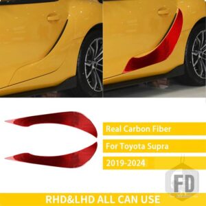トヨタ スープラ GR A90 A91 MK5 2019-2024 アクセサリーカーボン車外装ドアパネルトリムステッカー装飾 - Red Carbon