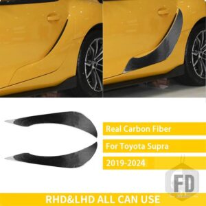 トヨタ スープラ GR A90 A91 MK5 2019-2024 アクセサリーカーボン車外装ドアパネルトリムステッカー装飾 - Black Carbon