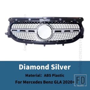 メルセデスベンツ フロントインレットグリルレーシングバンパーグリル GLA X156 H247 2020 + チューニングアクセサリーフェイスリフト外装部品 - Diamond Silver